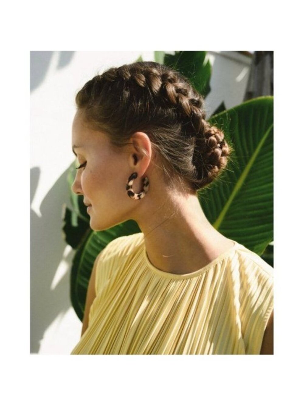 Machete Tortoise Acetate Hoop Earrings